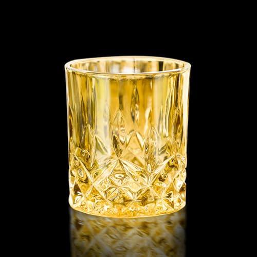RIS LAN Crystal Glass Whisky Glasses Set of 6-7.14 Oz Old Fashioned Glasses, Luxury Whiskey Glasses for Drinking Bourbon, Scotch Whisky, Cocktails, Cognac, Unique Gifts for Men Husband and Boyfriend