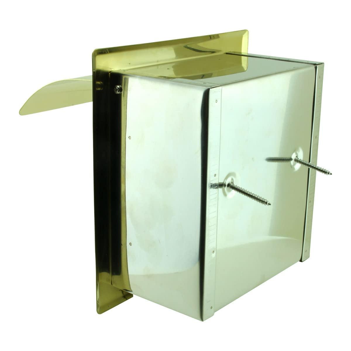 Renovators Supply Manufacturing Recessed Toilet Paper Tissue Holder Gold Stainless Steel Pack of 2