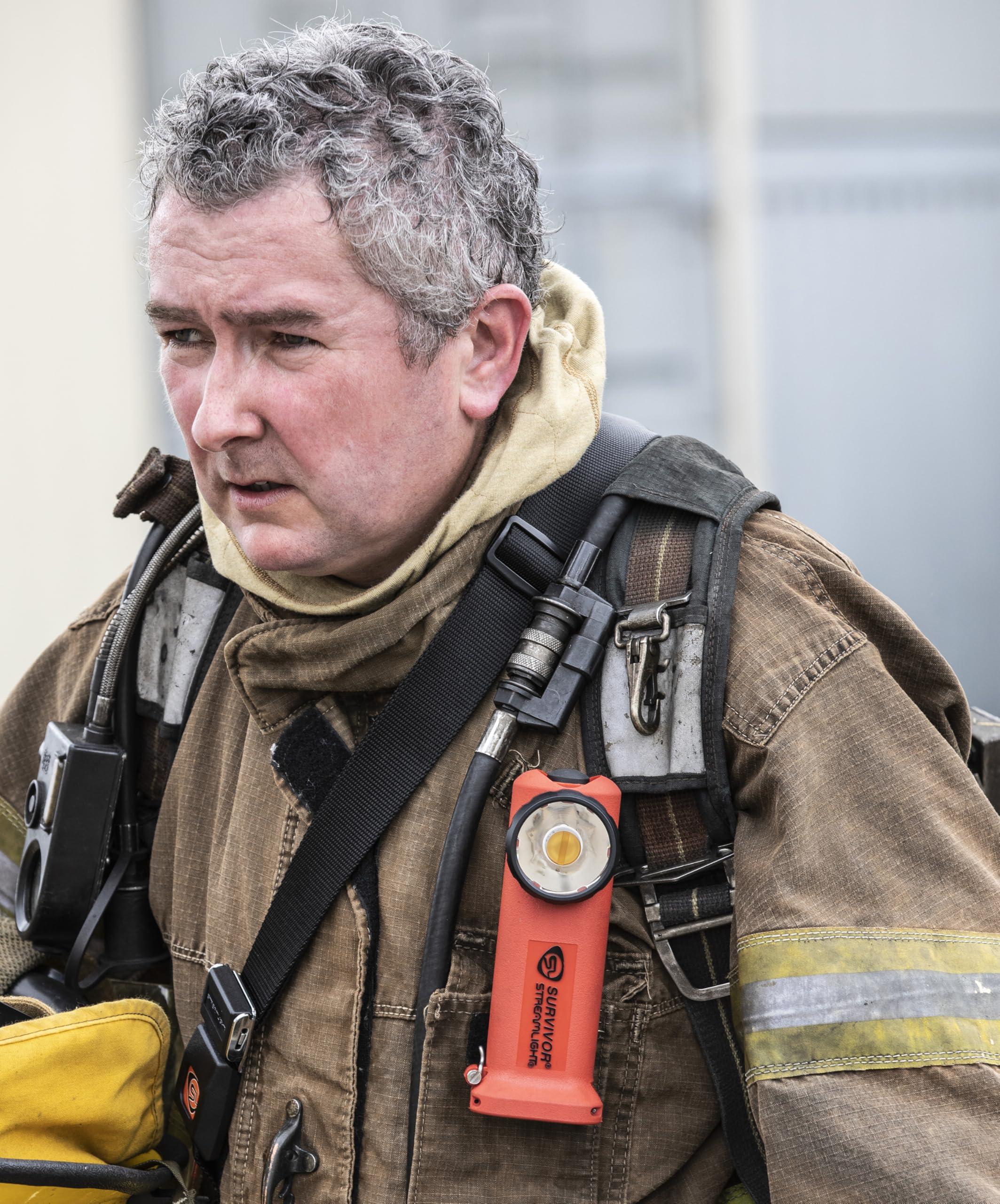 Streamlight Streamlight 90500 Survivor 175-Lumen Rechargeable Safety-Rated Firefighter Right Angle Flashlight without Charger, Orange