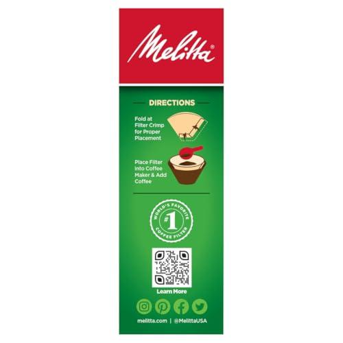 Melitta Melitta 2 Cone Coffee Filters, Unbleached Natural Brown, 100 Count (Pack of 3) 300 Total Filters Count - Packaging May Vary
