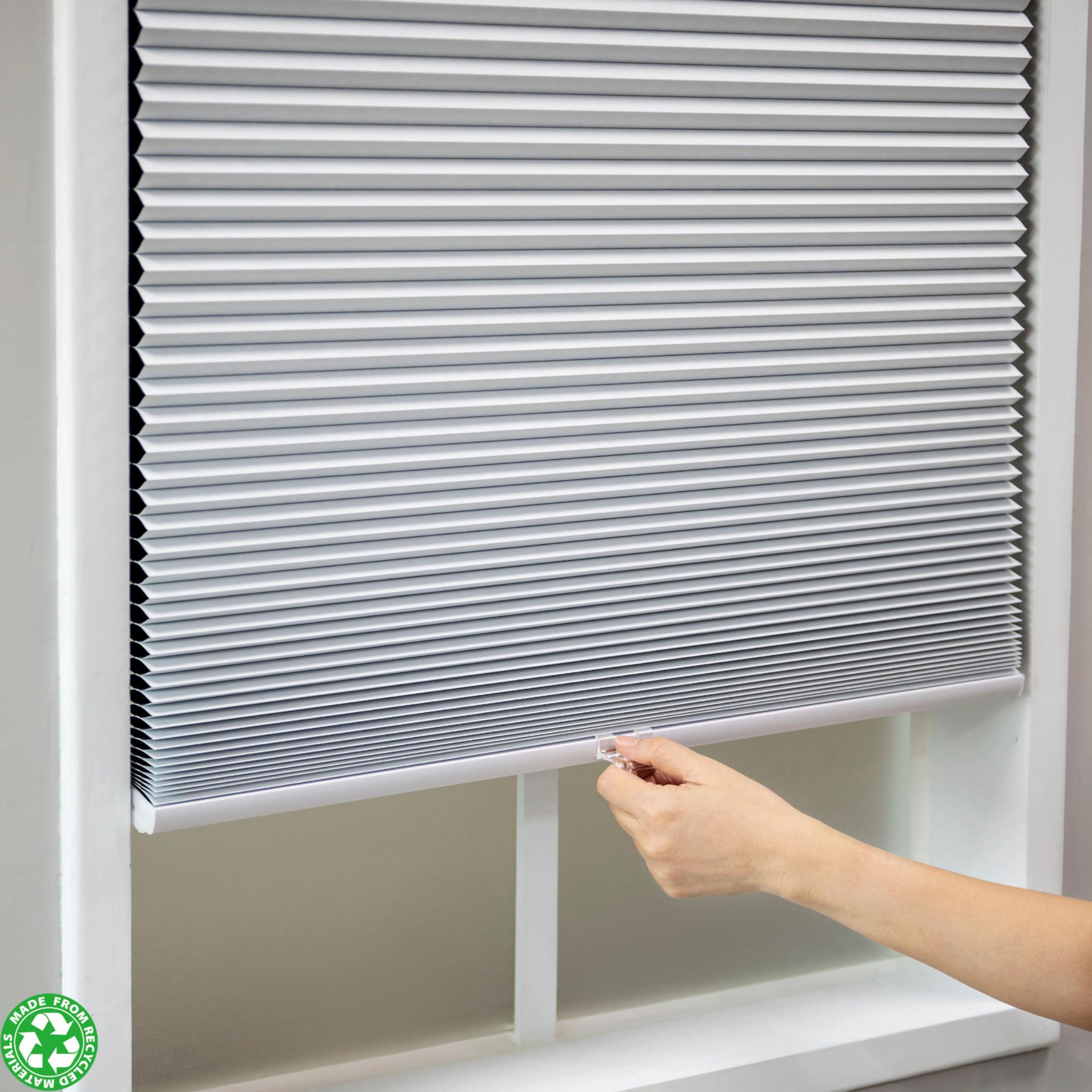 Eclipse Eclipse Blackout Cellular Window Shade - Cordless Honeycomb Shades, Stylish Window Covering, Easy Lift System, Blinds for Windows, Pet & Children-Safe, 66.5 W x 48 L, White