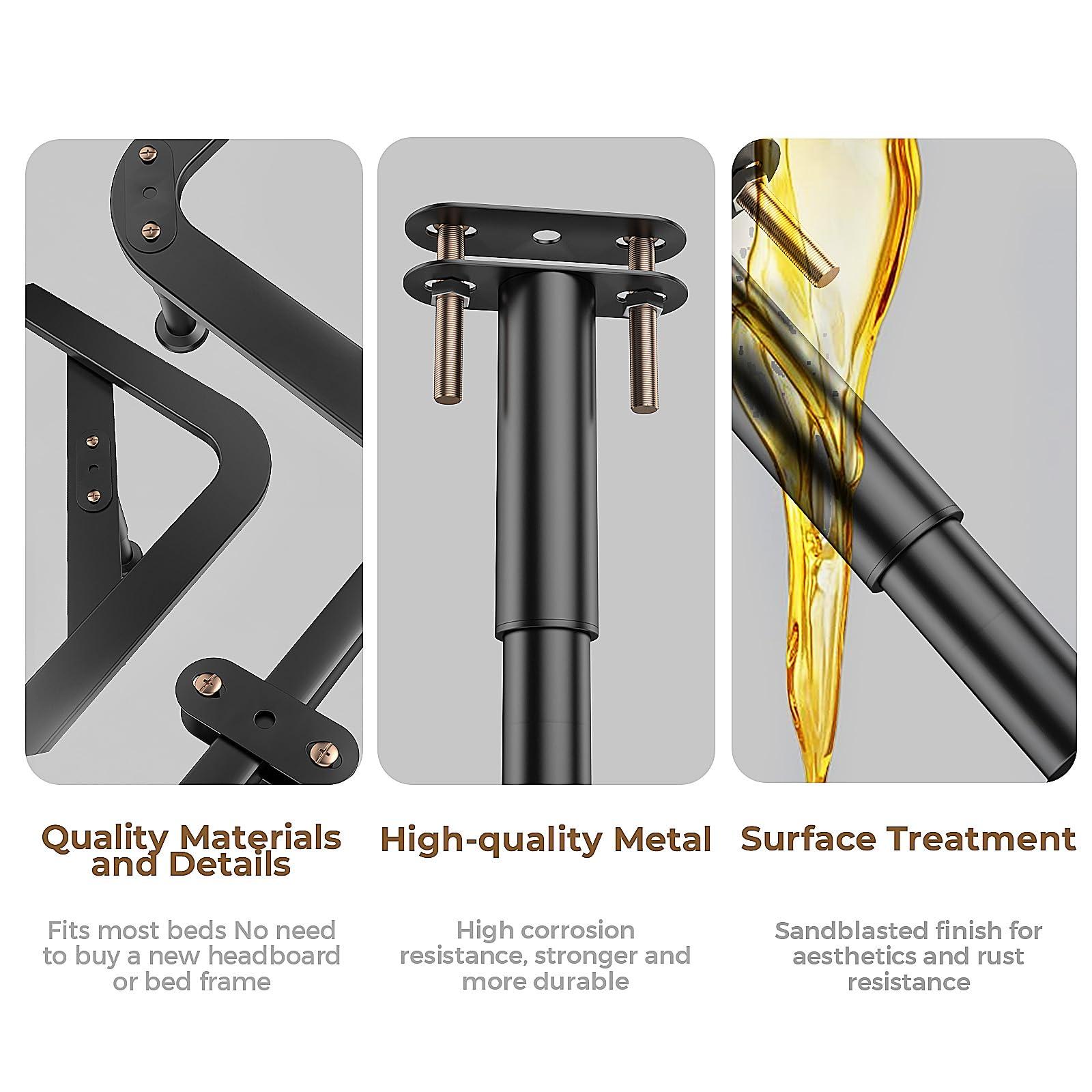 ruiru bro Adjustable Bed Frame Support Legs,Metal Bed Center Slat Heavy Support Leg,UPGRADE Under Bed Support, Bed Slat Reinforcement Kit,Bed Support Legs for Bed Frame Replacement,More Stable, More Quiet(2pcs)