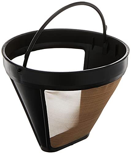 Braun Braun Gold Tone Permanent Coffee Filter, Reusable #4 Cone Shaped, No Paper Filter Needed, Fits Coffee Makers Series 7 & Series 9, BRSC002 ,Black