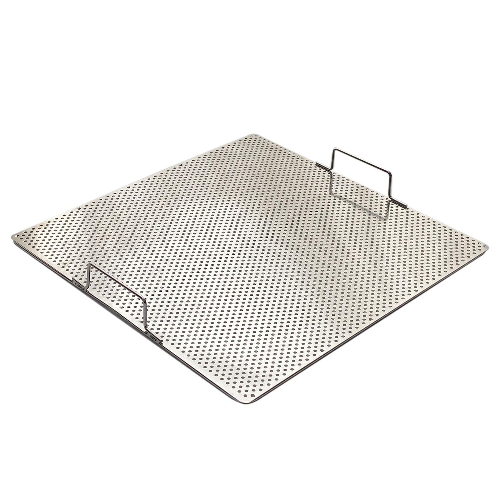 Sunrise Kitchen Supply Sunrise Stainless Steel Fryer Screen with Handles (Solid Screen) (1, 17.5\" x 17.5\" x 2\")