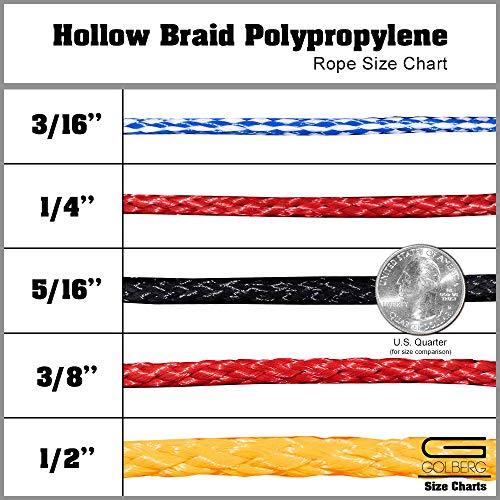 GOLBERG G Golberg Hollow Braid Polypropylene Rope - Barriers, Golf Courses, Trail Marking