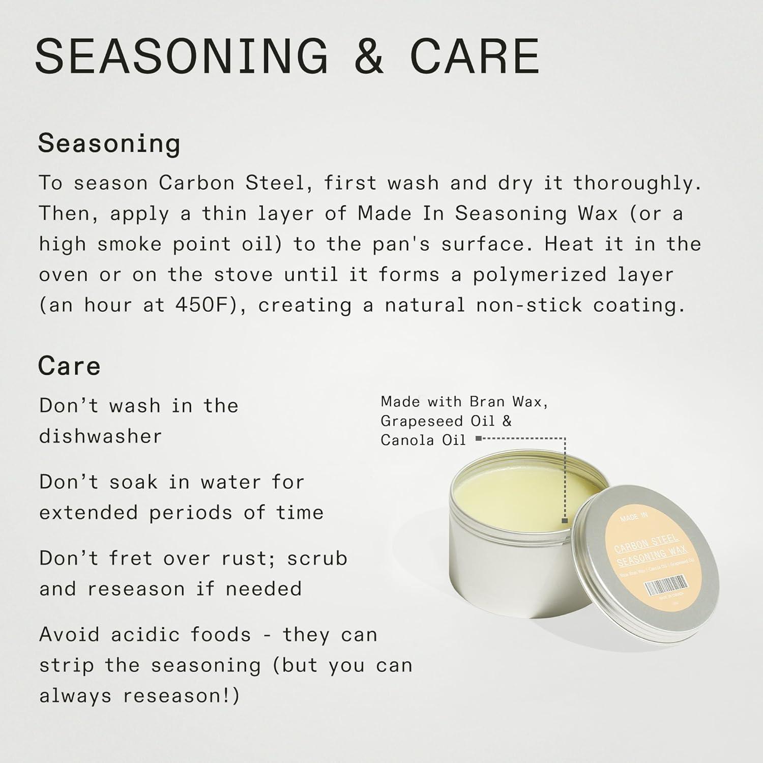 Made In Made In Cookware - Carbon Steel Griddle - (Like Cast Iron, but Better) - Professional Cookware - Crafted in Sweden - Induction Compatible