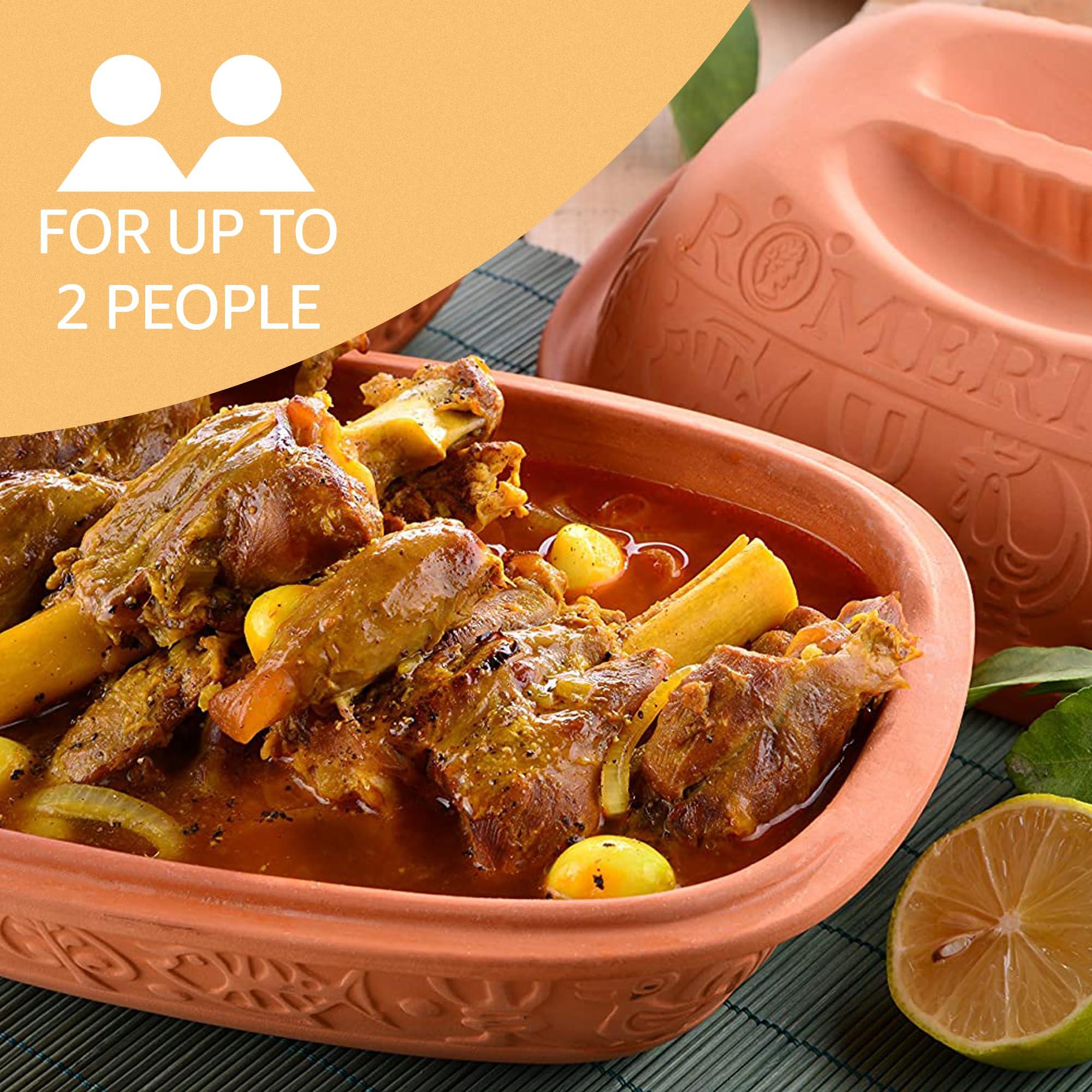 Römertopf Rmertopf 10905 Clay Roaster | Non-Stick Dutch Oven | Healthy Clay Pot Cooking | Clay Baker | Versatile Cooking Vessel - 1.6 Quarts (1.5 Liters) for up to 2 people