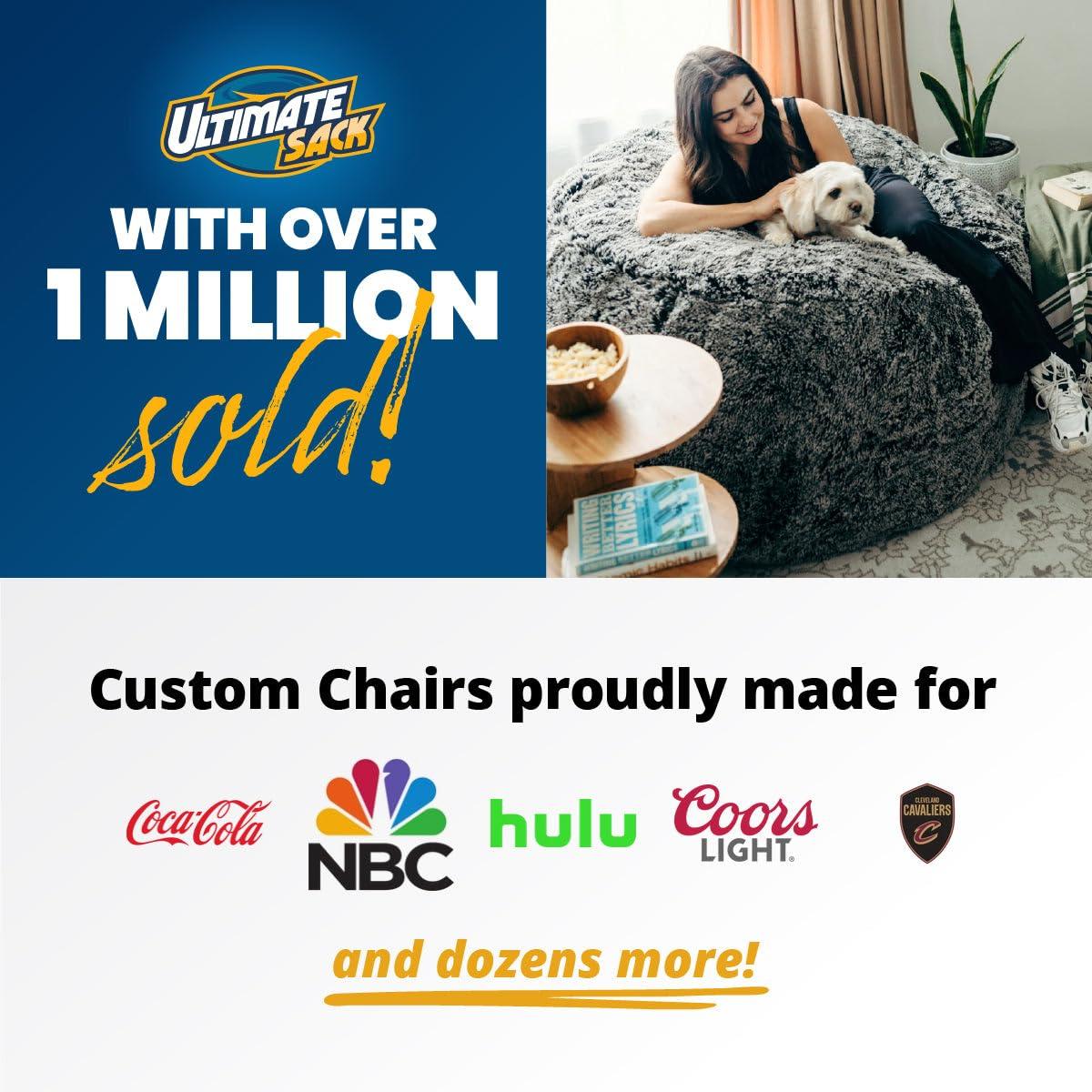 ULTIMATE SACK ULTIMATE SACK 3ft Bean Bag Chair, Oversize Bean Bag Chair for Adults, Comfy Chair Bean Bag Couch Lounge Sofa Loveseat Furniture | Olive Suede