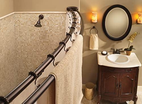 Moen Moen DN2141OWB 60-Inch Adjustable Stainless Steel Double Curved Shower Rod, Old World Bronze