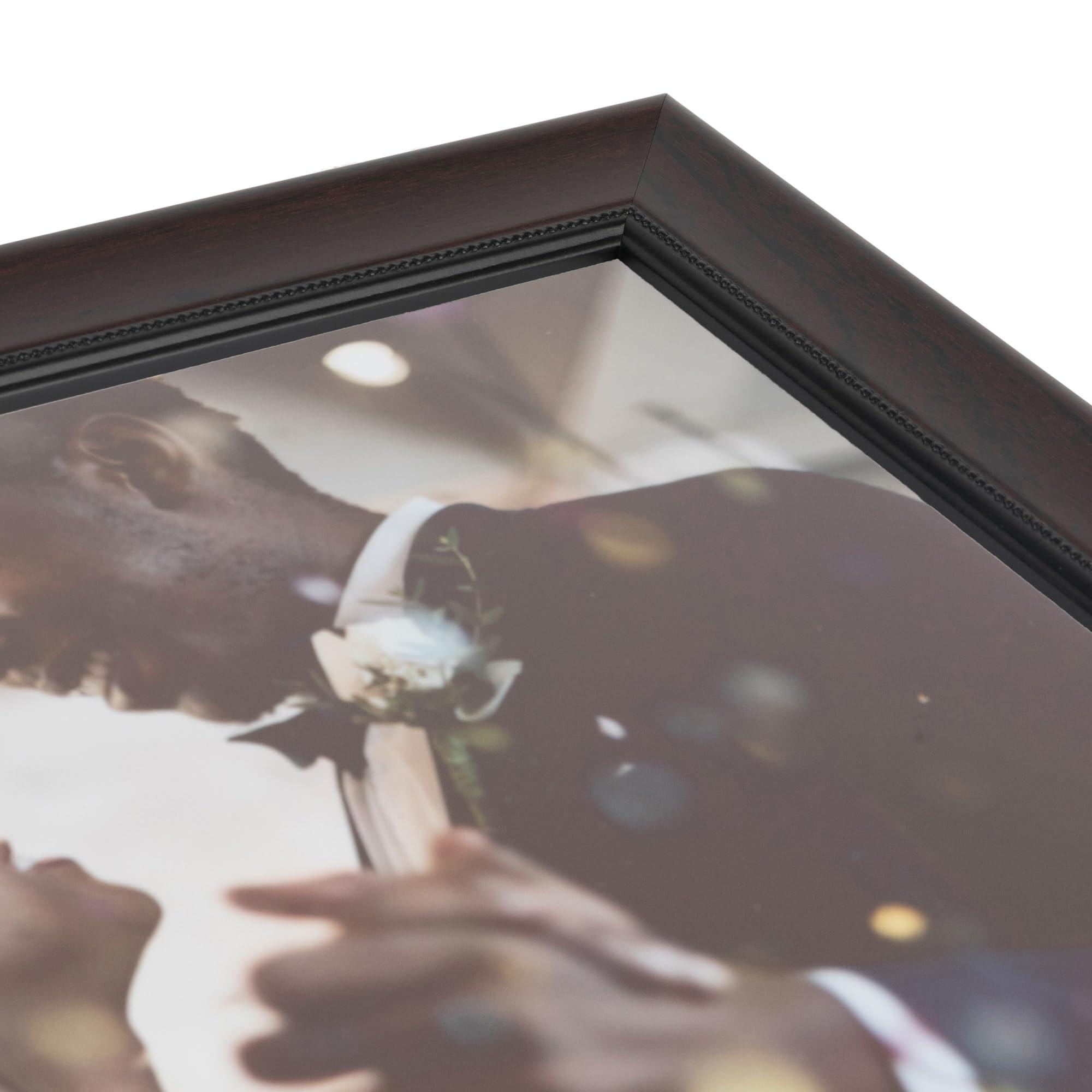 ArtToFrames ArtToFrames 28x36 Inch Brown Picture Frame, This 1.75 Inch Custom MDF Poster Frame is Mahogany and Burgundy, Great for Your Art or Photos - Comes with Economy Acrylic