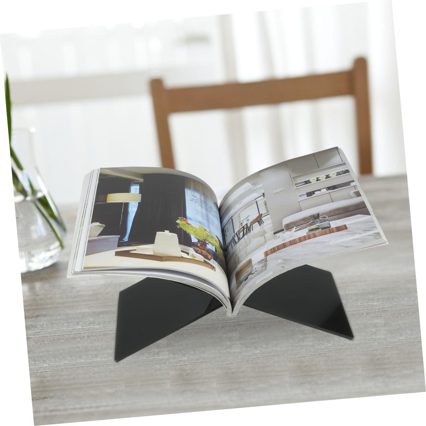 UTHCLO UTHCLO Cookbook Stand Kitchen Counter Book Holder for Desk Acrylic Book Stand Recipe Book Holder Easy to Use Book Organizer