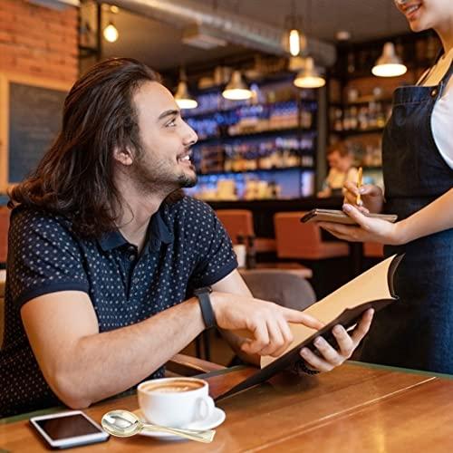 Cabilock Cabilock 80Pcs Plastic Spoons Heavy Duty Clear Plastic Tasting Spoons Gold Disposable Spoons Great for Dessert Sampling Appetizers Honey