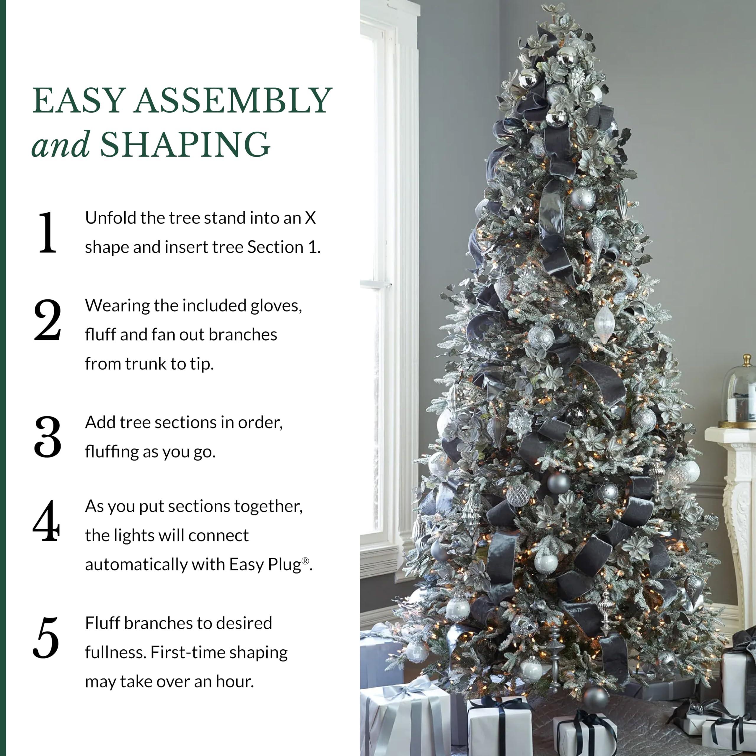 Balsam Hill Balsam Hill 7.5ft Pre-Lit Fraser Fir Frosted Artificial Christmas Tree with LED Clear Lights