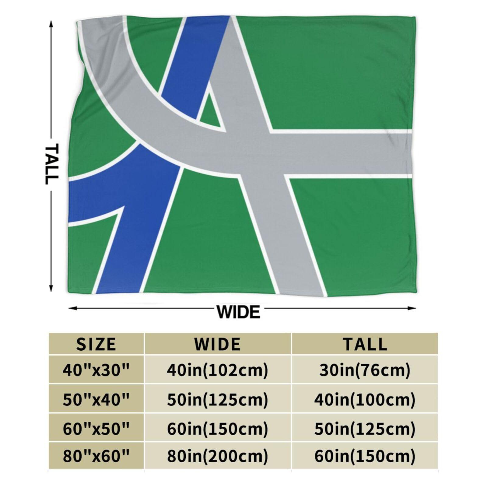 SIYTUAU Flag of Albany, Oregon Throw Blanket for Couch 40\"x30\" Cozy Soft Sofa Chair Bed Throw Blankets Flannel Blanket