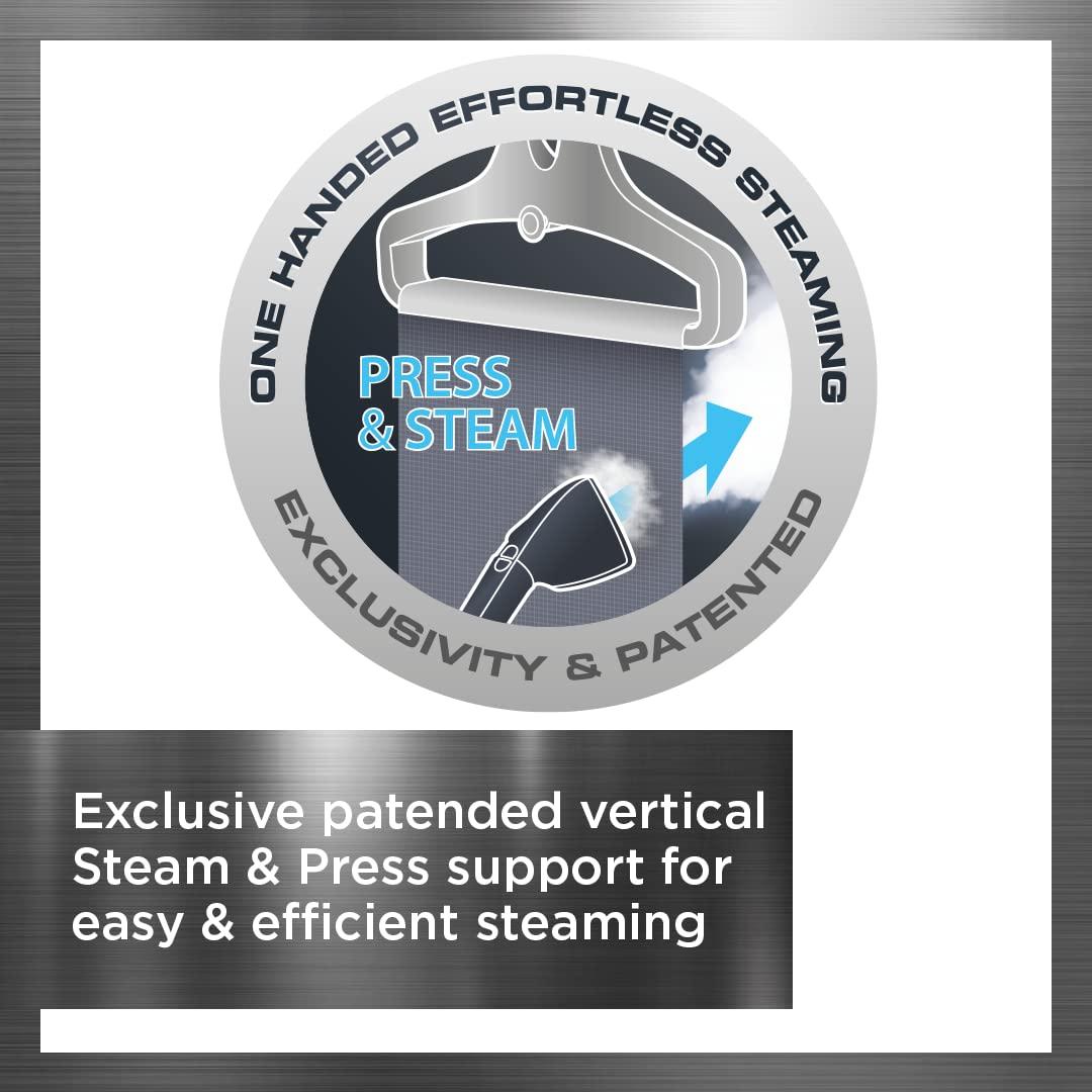 Rowenta Rowenta, Steamer for Clothes, Prostyle Full Size Steamer with Screen, 63 Inches, 51oz water tank capacity, 1500 Watts, Ironing, Clothes Steamer, Black Garment Steamer IS3440