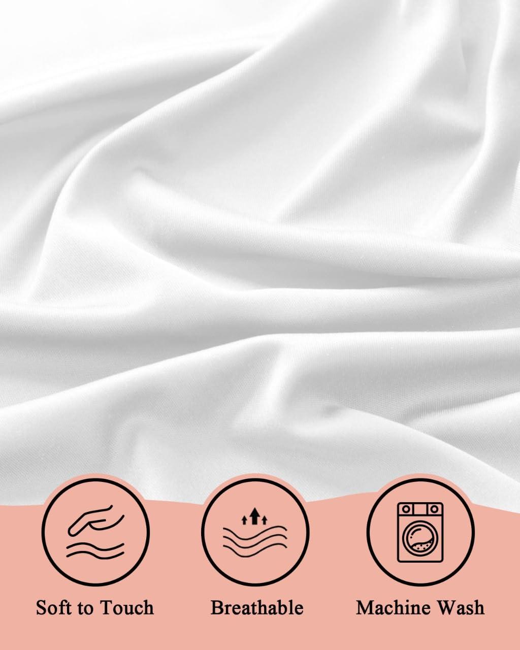 Smile Sunflower California King Bed Sheets and Pillowcase Set, Christmas Eve Cute Untreated Snowman Xmas Tree Snowflake Ultra Soft Cooling Bed Flat Sheet, Deep Pocket Fits 15.8\" Mattress Wrinkle Free Sheets 4 Piece