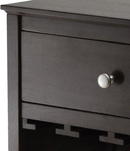 Winsome Winsome Ancona X Shelf Modular Wine Cabinet With 1-Drawer, Glass Rack, Dark Espresso (92745)