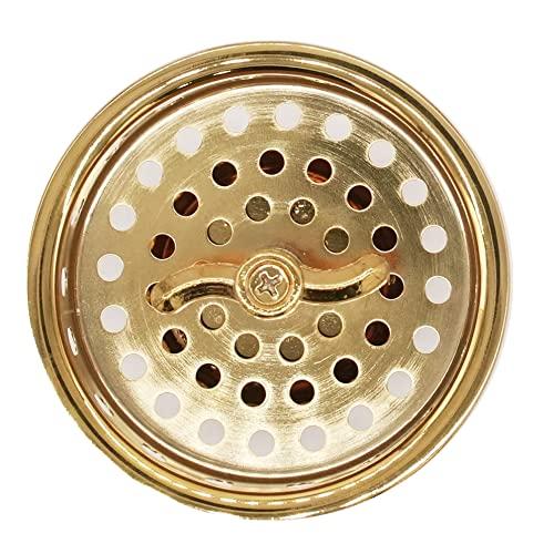 Westbrass Westbrass D213-01 3-1/2" Wing Nut Twist Style Large Kitchen Sink Basket Strainer, Single, Polished Brass
