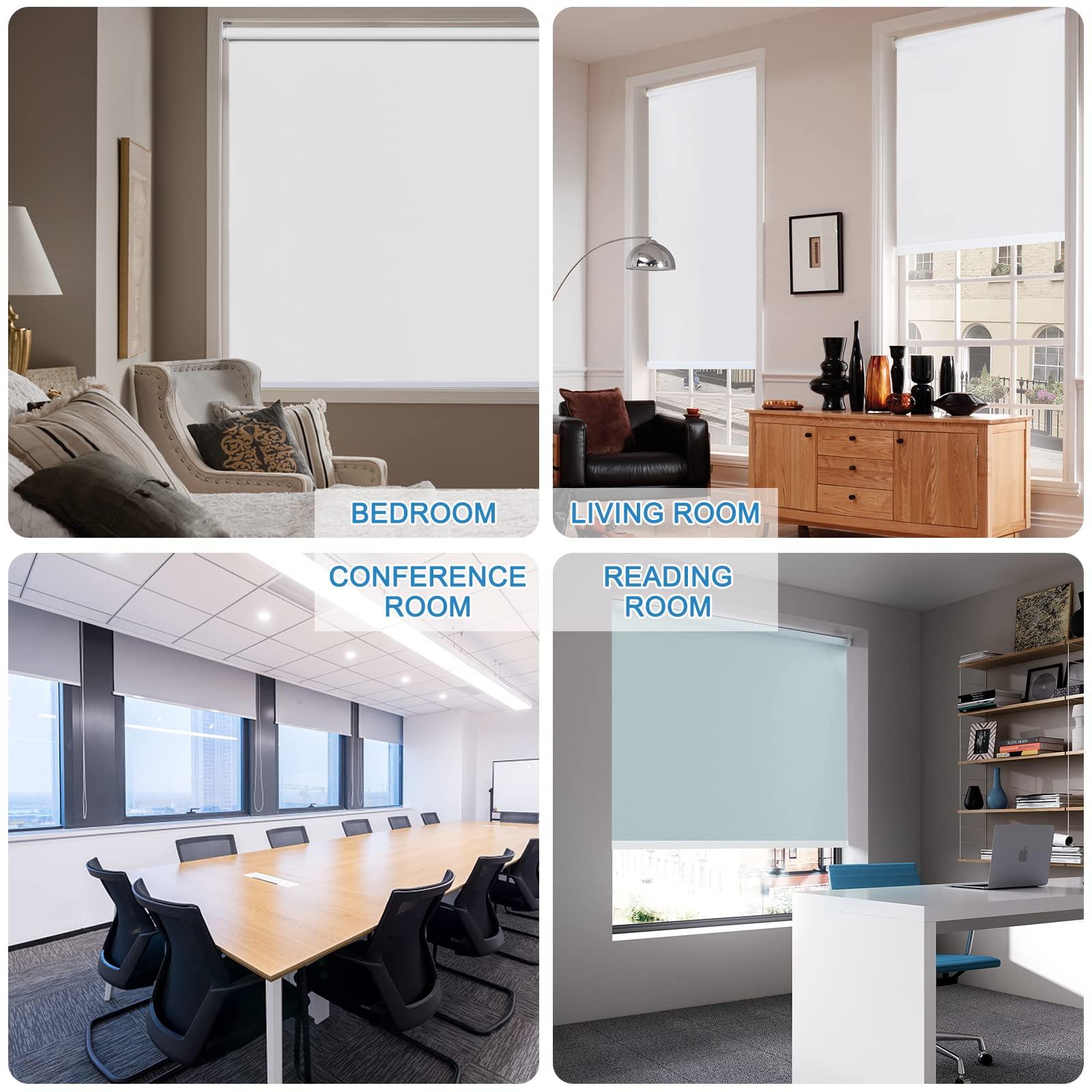 Didoya Didoya Outdoor Roller Shades,100% Blackout UV Protection Window Blinds for Patio,Doors,Windows,UV Protection Fabric,Easy to Install,77" W x 96" H,Apricot