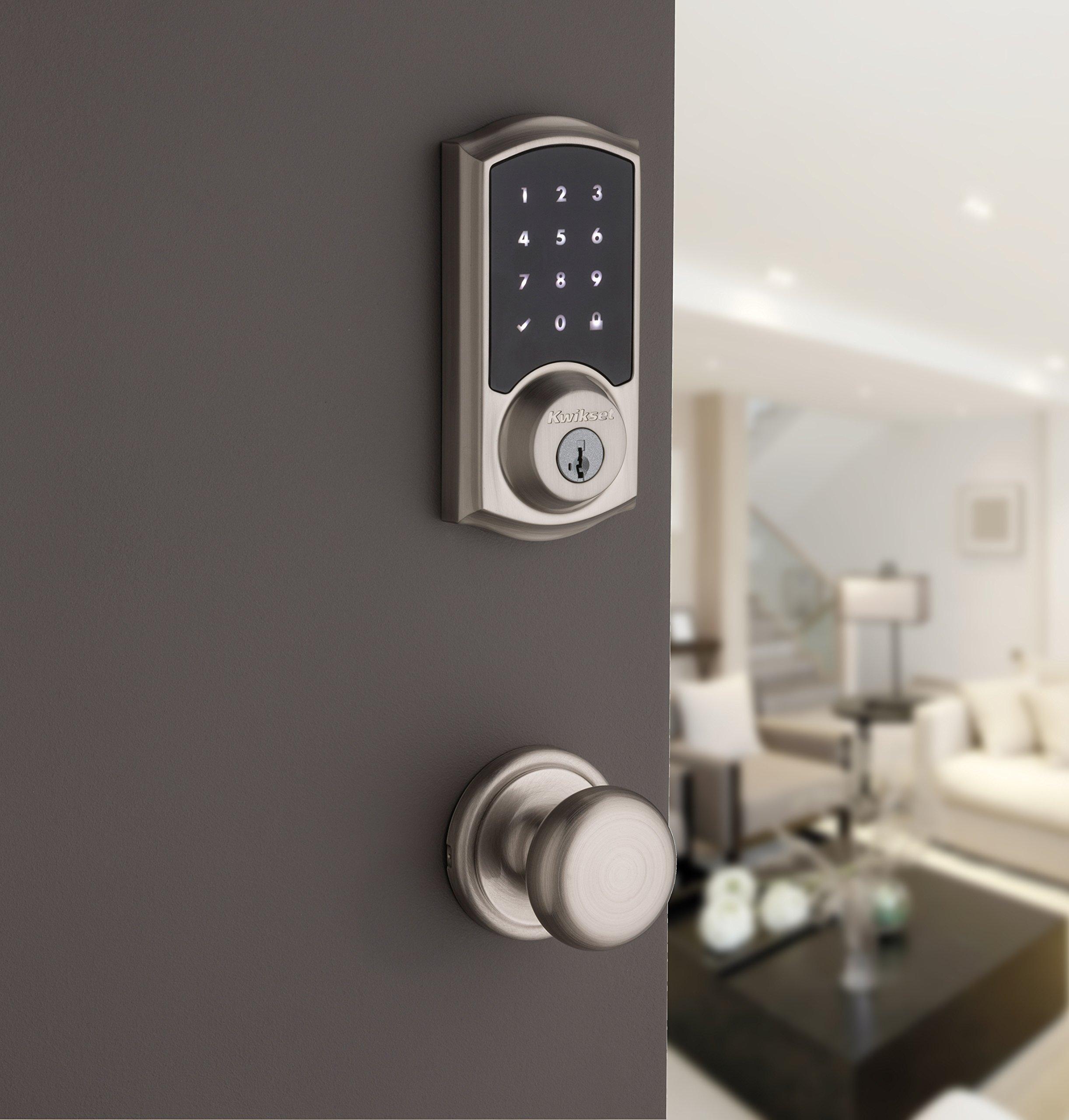 Kwikset Kwikset 99150-002 SmartCode 915 Touchscreen Electronic UL Deadbolt with Smart Key, Satin Nickel