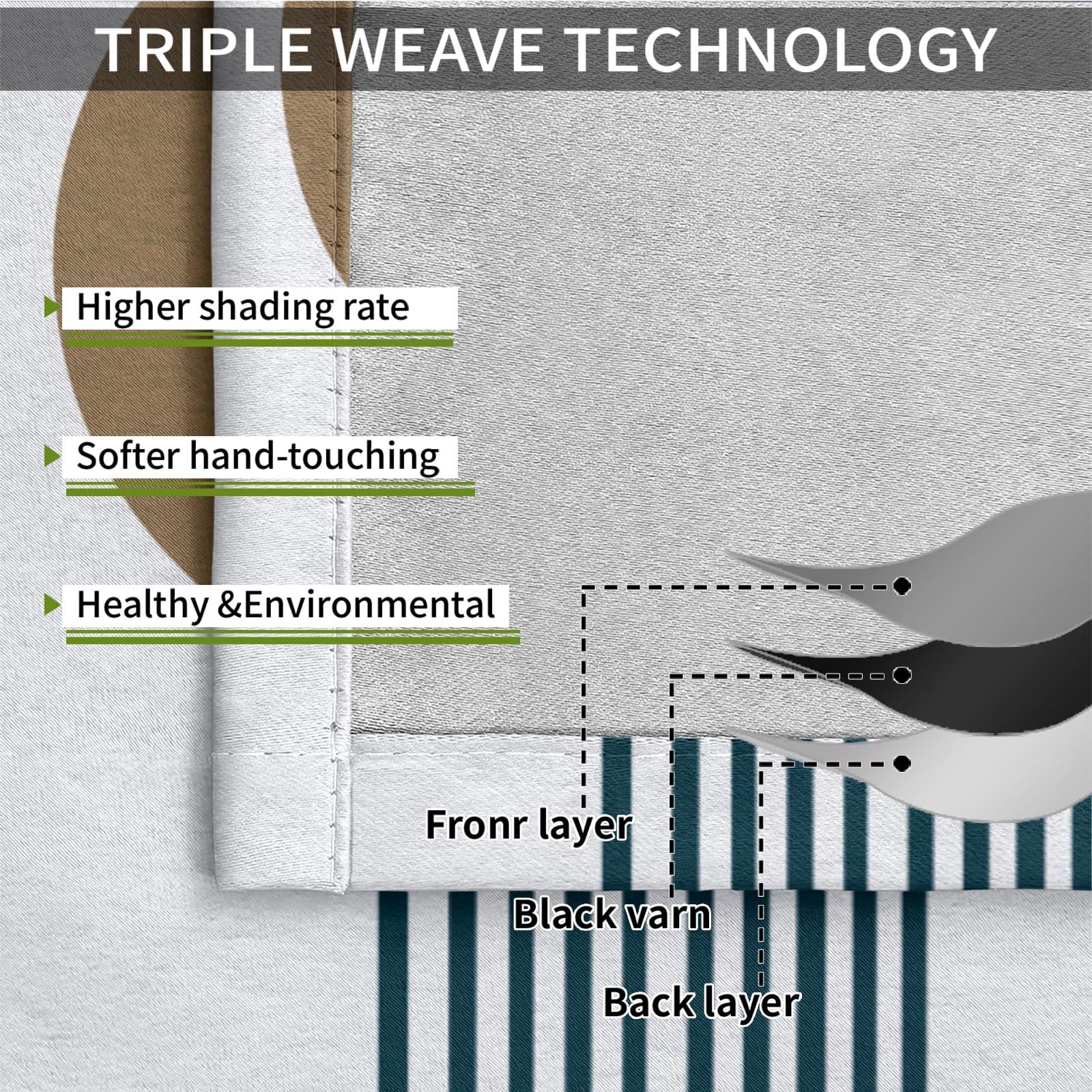 MPUTIE Mid Century Gray Brick Red Circle Kids Curtains, Minimalist Boho Arch Blackout Curtains, Thermal Insulated Grommet Washable Window Drapes for Bedroom Kitchen Apartment Nursery 2 Panels - 63x63Inch