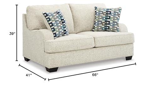 Signature Design by Ashley Signature Design by Ashley Valerano Casual Loveseat for Living Room, Beige