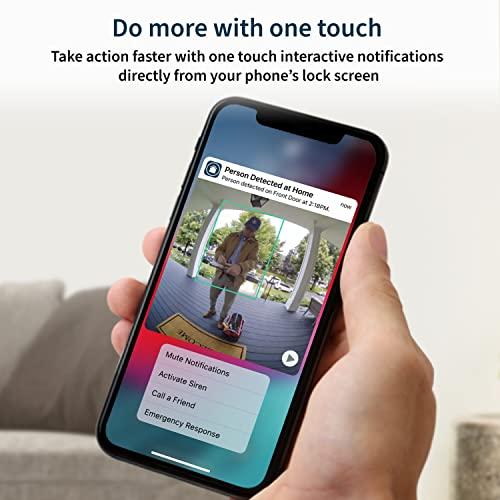 Arlo Arlo Essential Video Doorbell Wire-Free - HD Video, 180 View, Night Vision, 2 Way Audio, Direct to Wi-Fi No Hub Needed, Wire Free or Wired, Black - AVD2001B, 1 Count (Pack of 1)