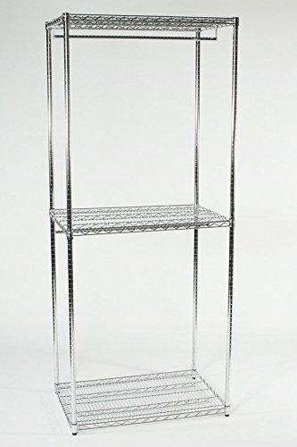 Omega Products Corporation Omega Products Corporation 18" Deep x 18" Wide x 96" High Chrome Double Decker Garment Rack