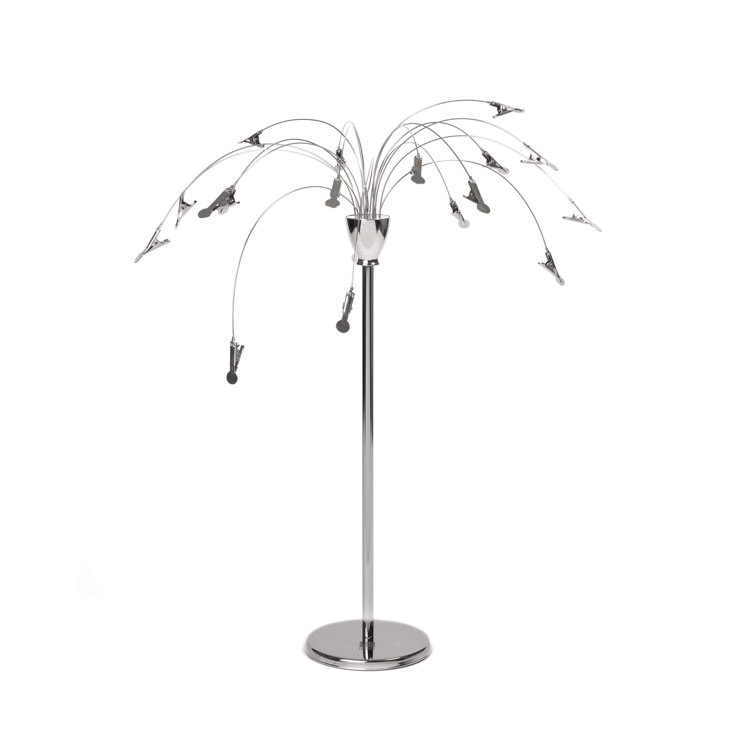 Umbra Umbra Fotofalls – Desktop Photo Holder and Picture Stand with Plated Wire and Metal Clips, Nickel, Medium