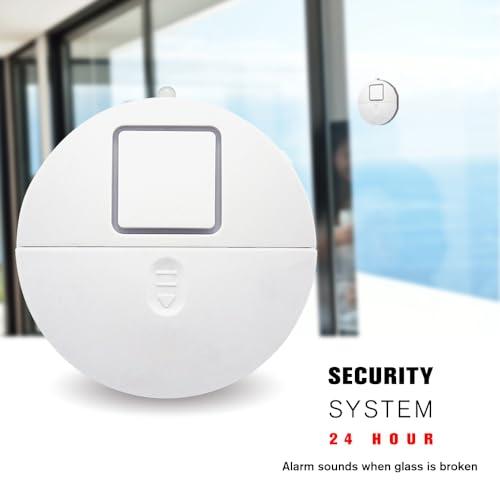EVA LOGIK EVA LOGIK Modern Ultra-Thin Window Alarm with Loud 120dB Alarm and Vibration Sensors Compatible with Virtually Any Window, Glass Break Alarm Perfect for Home, Office, Dorm Room- 8 Pack