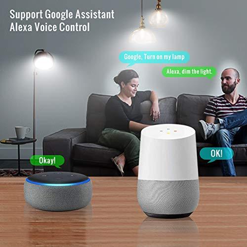 DOGAIN DOGAIN Smart Light Bulb Works with Alexa Google Home E12 Base WiFi Candelabra LED Light Bulb Color Changing Dimmable Chandelier Light Bulbs 360 lm 35w Equivalent 4 Pack (2.4GHz WiFi Only)