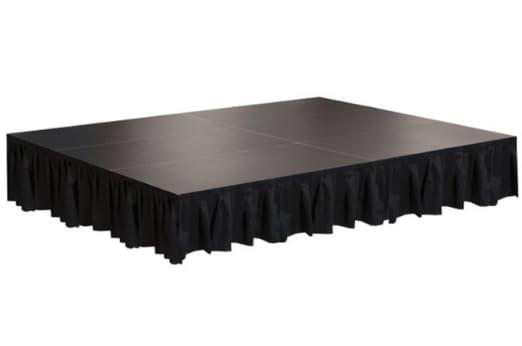 Generic Generic Stage Skirt, Black Stage Skirting Shirred Pleat, Any Length and Height (12ft Lenght x 8\"\" Height)