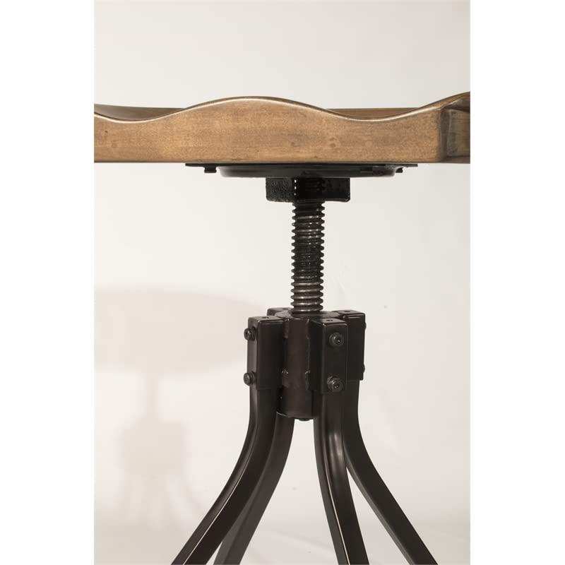 Hillsdale Hillsdale Worland Swivel Backless Stool, Adjustable Stool (One Stool), Brown