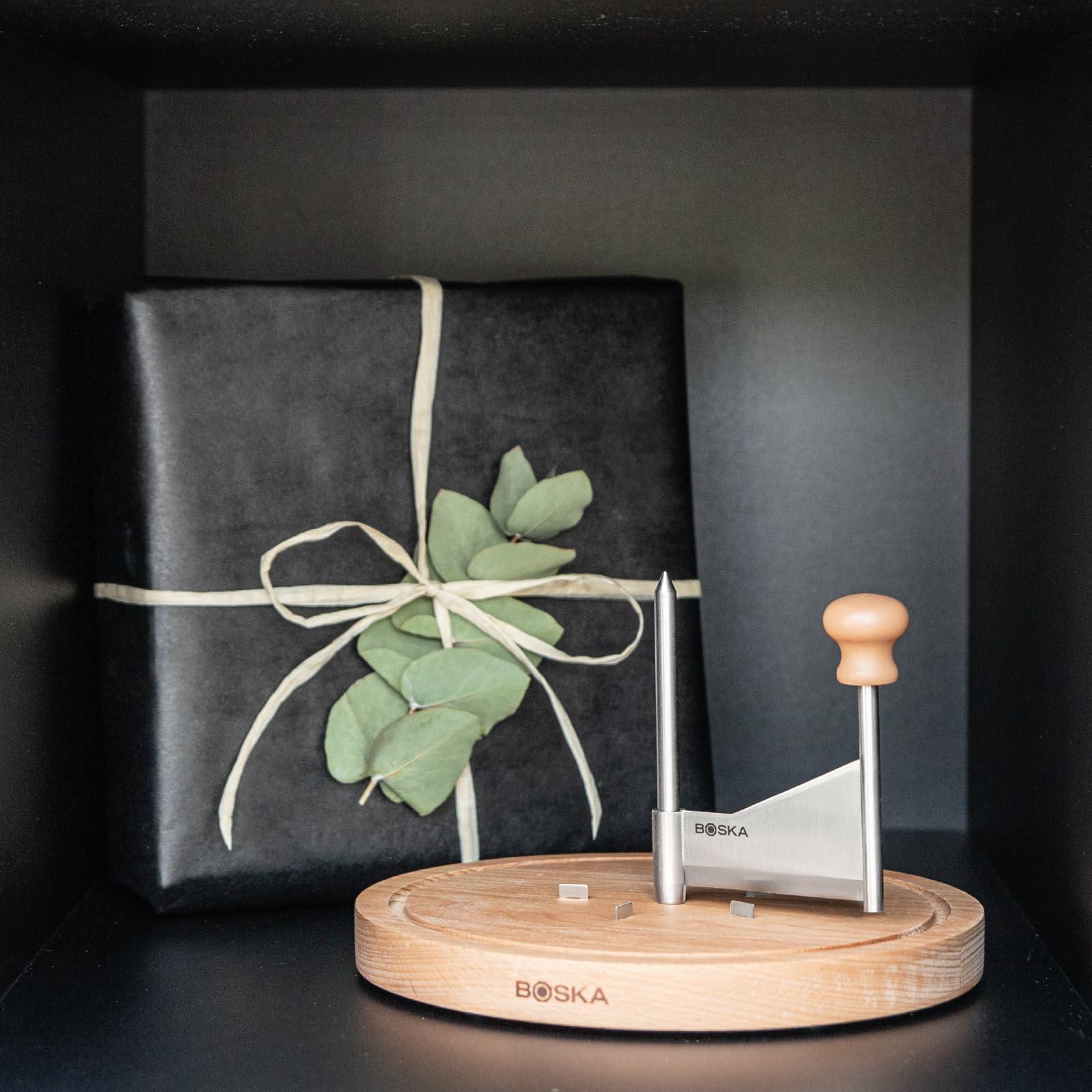 BOSKA BOSKA Cheese Curler Amigo - The Original with 10-year Warranty - Cheese Wheel for i.a. Tete de Moine, Girolle & Chocolate - Cheese Shaver made of Stainless Steel