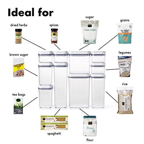 OXO OXO Good Grips 10-Piece Airtight Food Storage POP Container Value Set, Standard Packaging,White,10 Piece