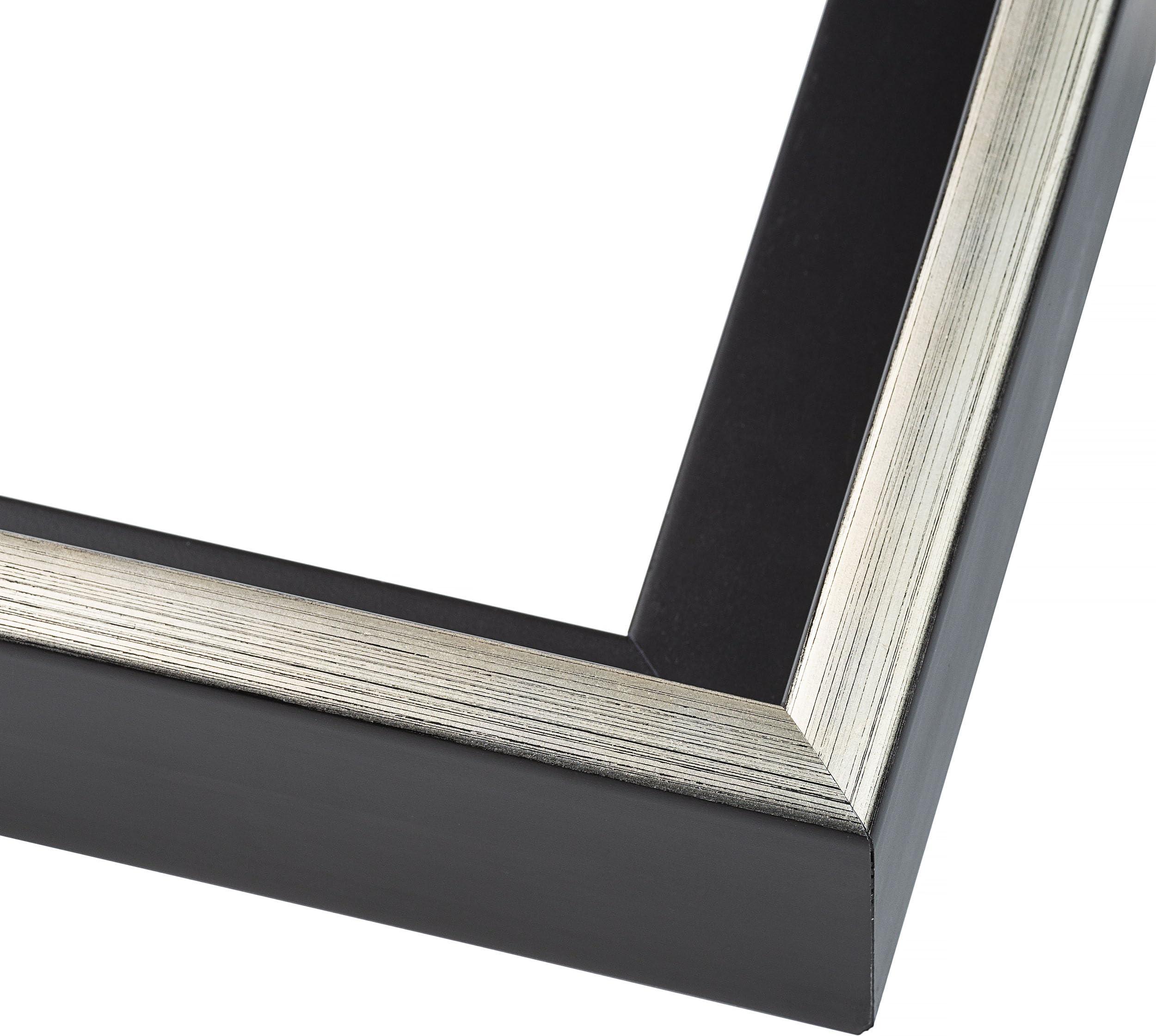 CustomPictureFrames.com 24x36 Canvas Floater Frame Silver Solid Wood Frame Width 1.75 Inches | Interior Frame Depth 1 5/8 Inches | Lumina Contemporary Canvas Frame Complete with Canvas Clips & Hanging Hardware