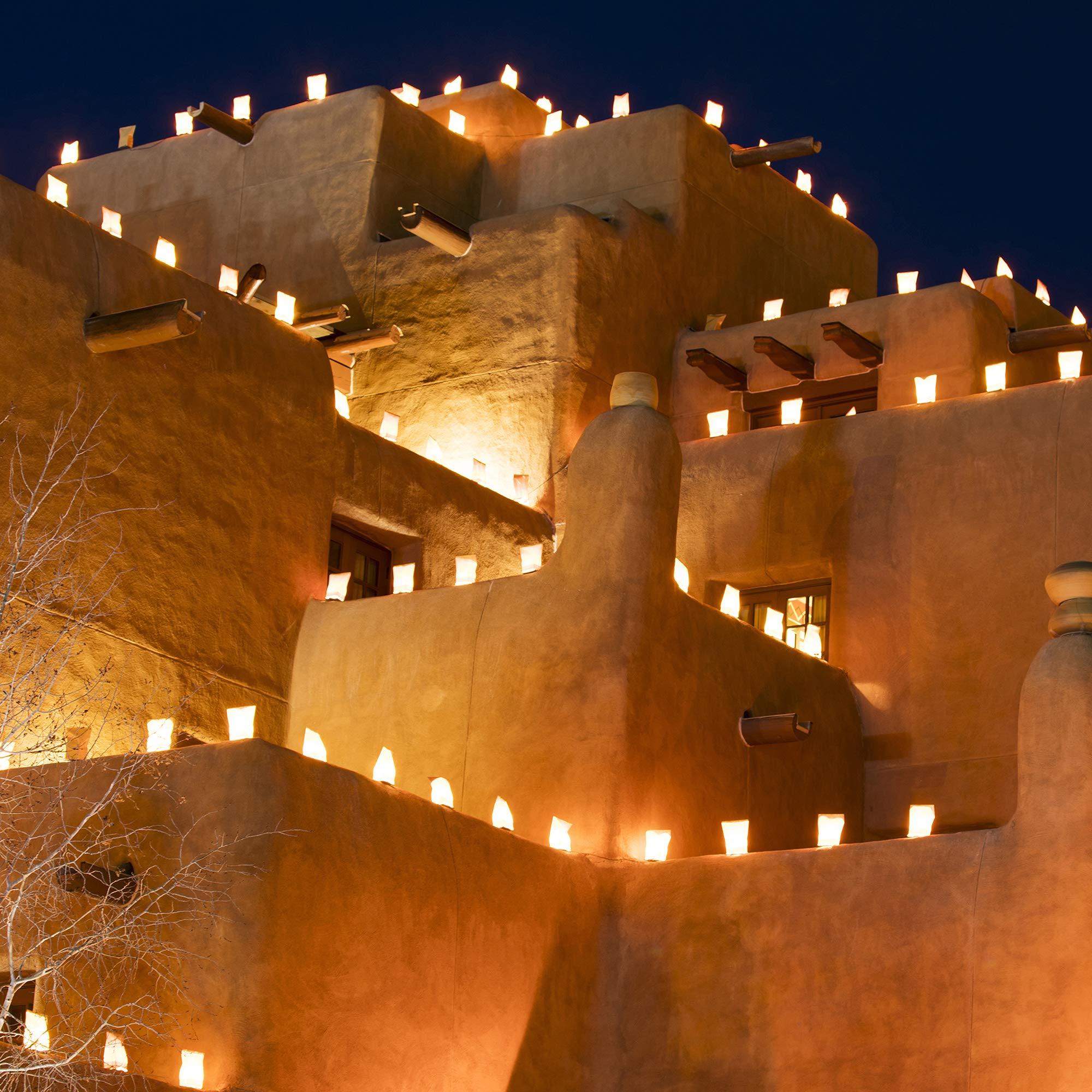 Lumabase LumaBase 41012 Flame Resistant Bag Paper Luminarias, White, 12 Count (Pack of 1)