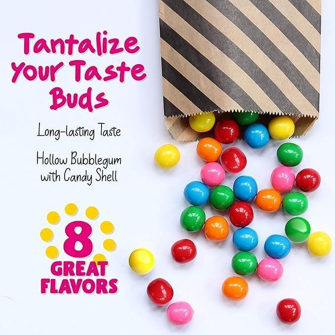 The Candery The Candery Gumball Machine - 15 Inch Candy Dispenser with Stand Durable Aluminum Frame- Includes 2lbs Bag of Gumballs for Gumball Machine - 2lb Bag - 0.62 Inch Gumballs - Kosher