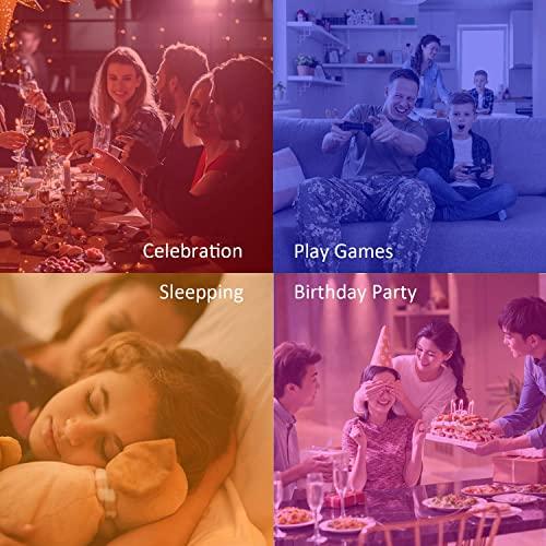 ChangM E12 LED Light Bulbs 5W, 40W Equivalent, Small Base B11 Candelabra Light Bulbs, Set of 6 LED Color Changing Light Bulbs, Dimmable Color Candle Bulb with Remote Control RGB Warm White 2700K