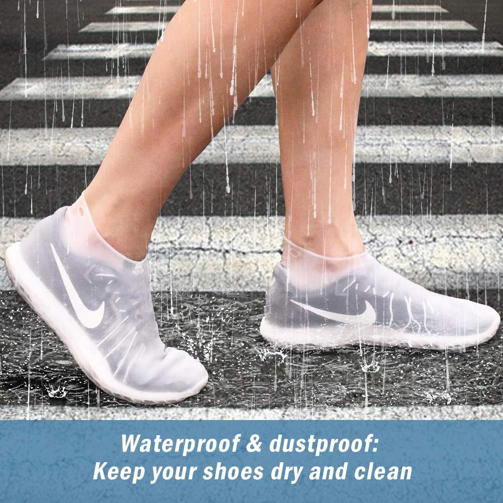 LEGELITE LEGELITE Reusable Silicone Waterproof Shoe Covers, No-Slip Silicone Rubber Shoe Protectors for Kids,Men and Women