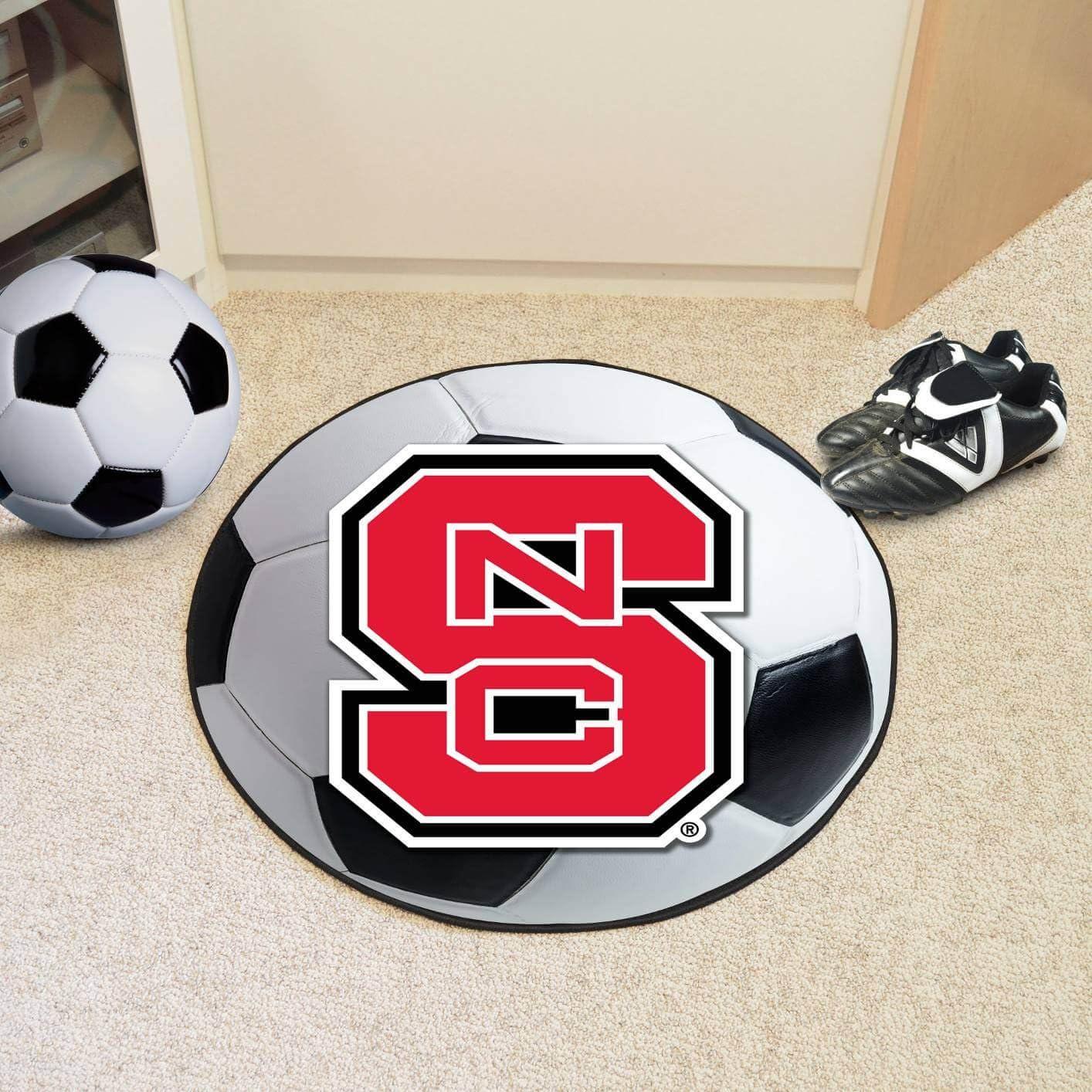 FANMATS Fanmats North Carolina State Wolfpack Soccer Ball-Shaped Mats