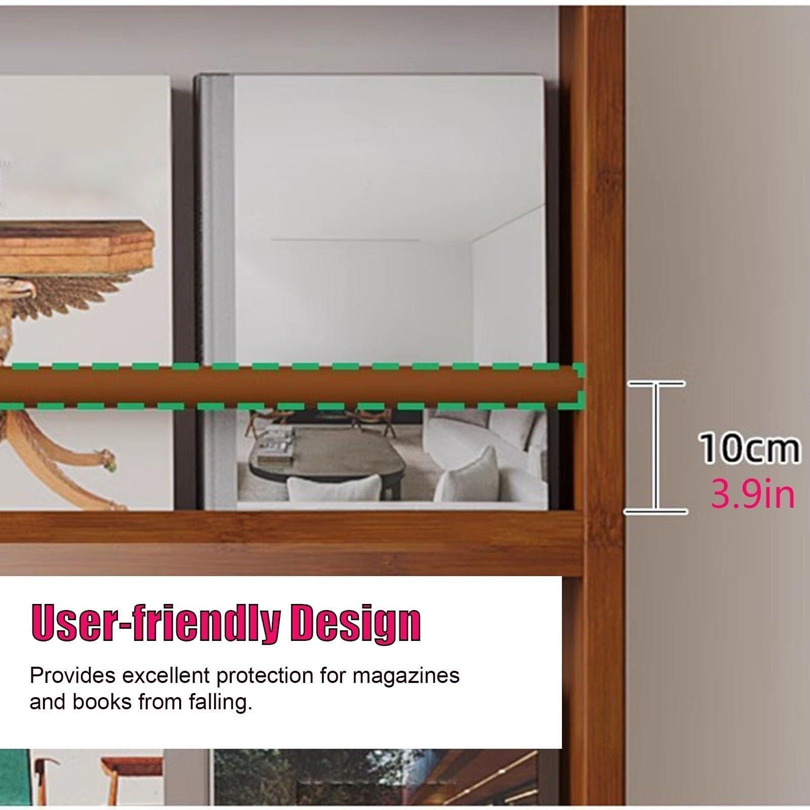 RENLXFI RENLXFI Free Standing Magazine Display Rack, 5 Layer Wood Newspaper Holder for Literature Books Document in Home Office Dining Room, Large Organizer Folder (Size : 155x50cm/61x19.7in)