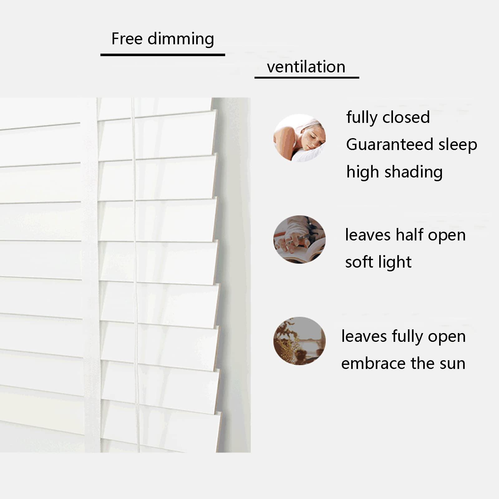 KDDFN KDDFN Wooden Venetian Blinds Blind,Window Privacy Protection,Vintage Breathable Curtain,Sun Shade Curtain Balcony Decoration,UV Protection,Customizable (24x28in)