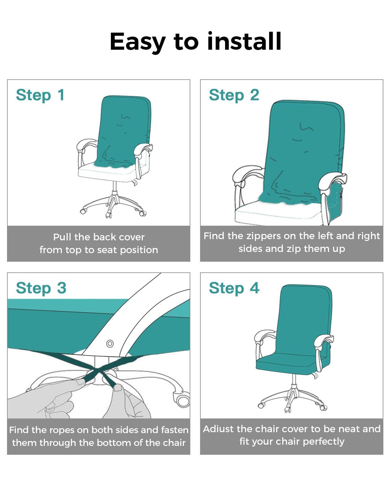 DecorLovee DecorLovee Basketball Office Chair Covers Stretchable Computer Gaming Chair Cover, Flame Basketball Modern Abstract Art Universal Desk Chair Covers Removable Rotating Chair Slipcover with Zipper, L