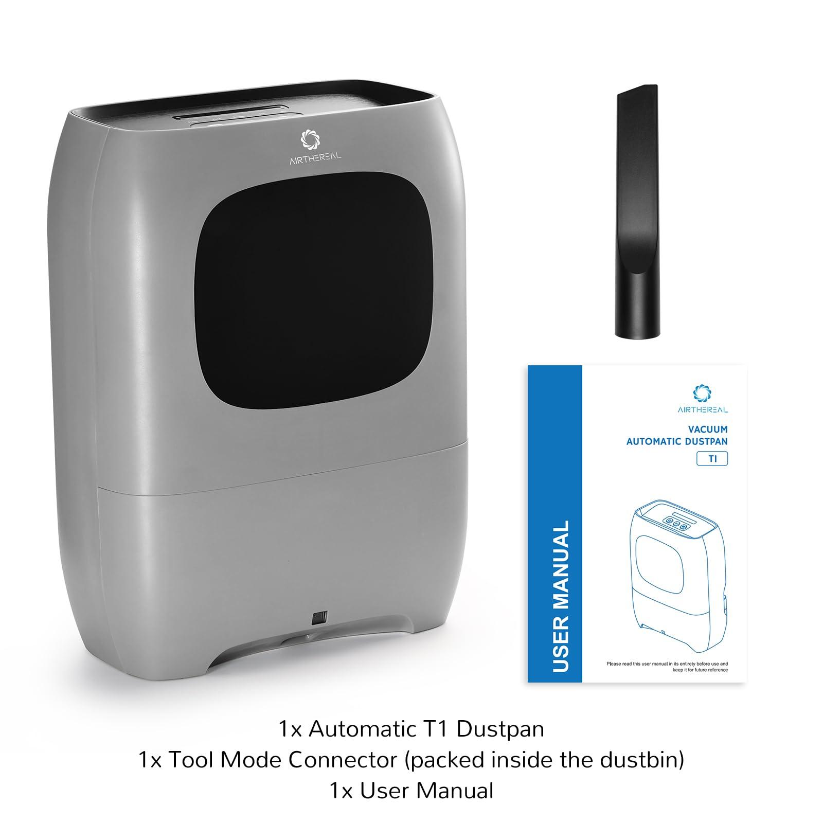 AIRTHEREAL AIRTHEREAL T1 Touchless Vacuum Automatic Dustpan with 2 Operation Modes - Ultra Fast & Powerful Corded Canister Vacuum for Sweeping Salon, Pet Hair, Food, Dirt, Kitchen, 20Kpa Max Suction