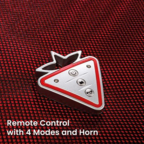 Cilek Cilek GTS EV Twin Race Car Bed, Remote Control, LED Lights, EV Sound FX, Vegan Leather Interior, License Plate, Red