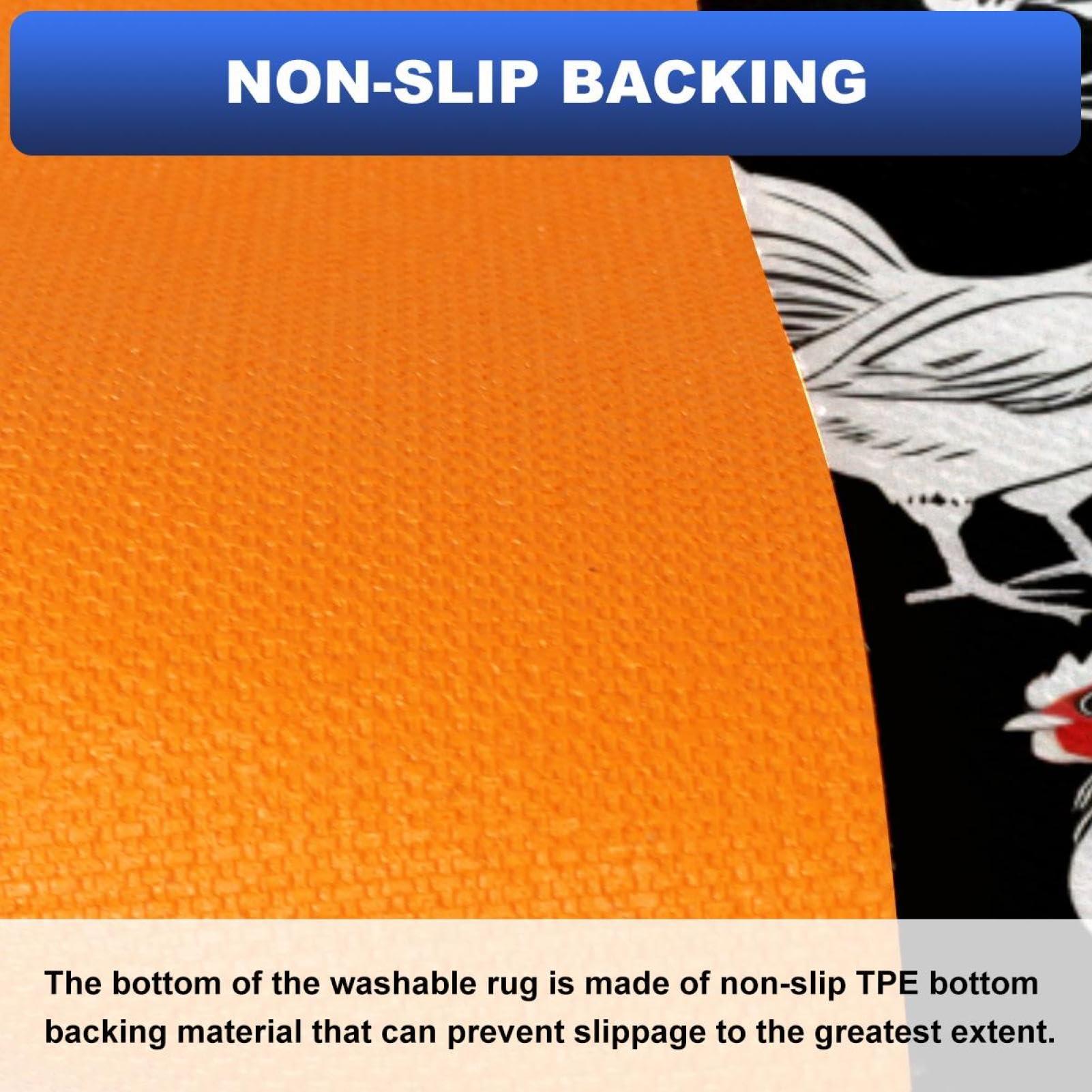 EVANLinsim EVANLinsim Kitchen Mat Chickens Rooster Cushioned Anti-Fatigue Kitchen Rug, Waterproof Non-Slip Kitchen Mats and Rugs Comfort Rug for Kitchen, Floor Home, Office, Sink, Laundry