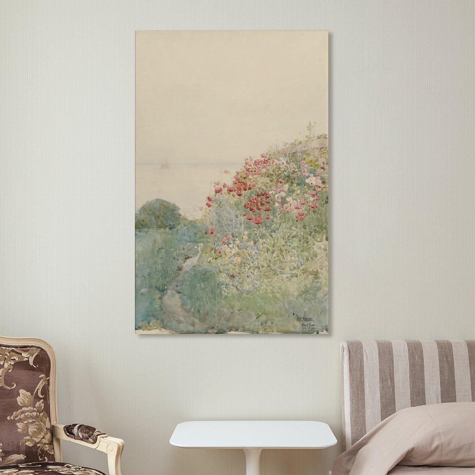 Generic Frederick Childe Hassam Field of Poppies Isles Of Shoals Painting On Canvas Wall Art Poster Scroll Picture Print Living Room Walls Decor Home Posters 20x30inch(50x75cm)
