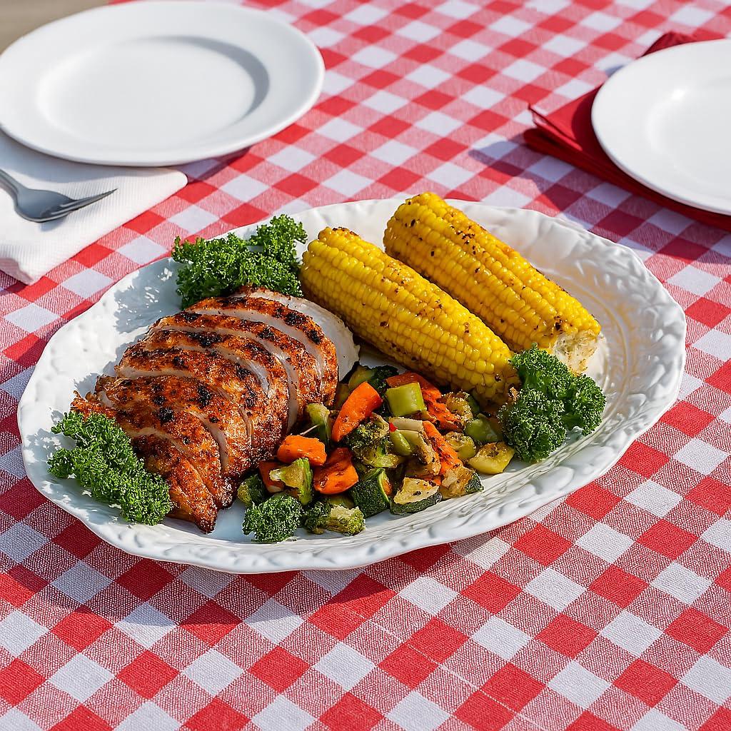 HIC Kitchen HIC Kitchen Turkey Embossed Serving Platter, Fine White Porcelain, Oversized