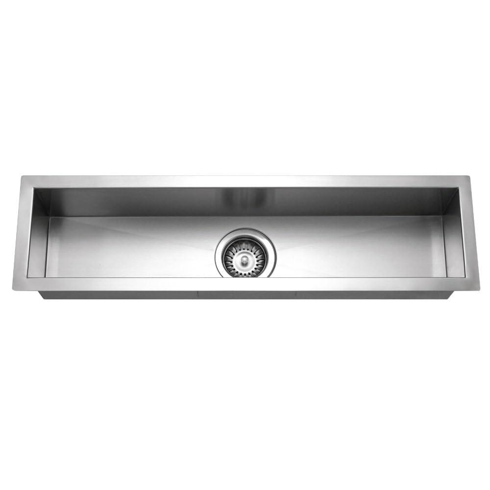 HOUZER HOUZER CTB-3285 Contempo Trough Series Stainless Steel Bar Sink, 30-by-6-1/2-Inch, Satin